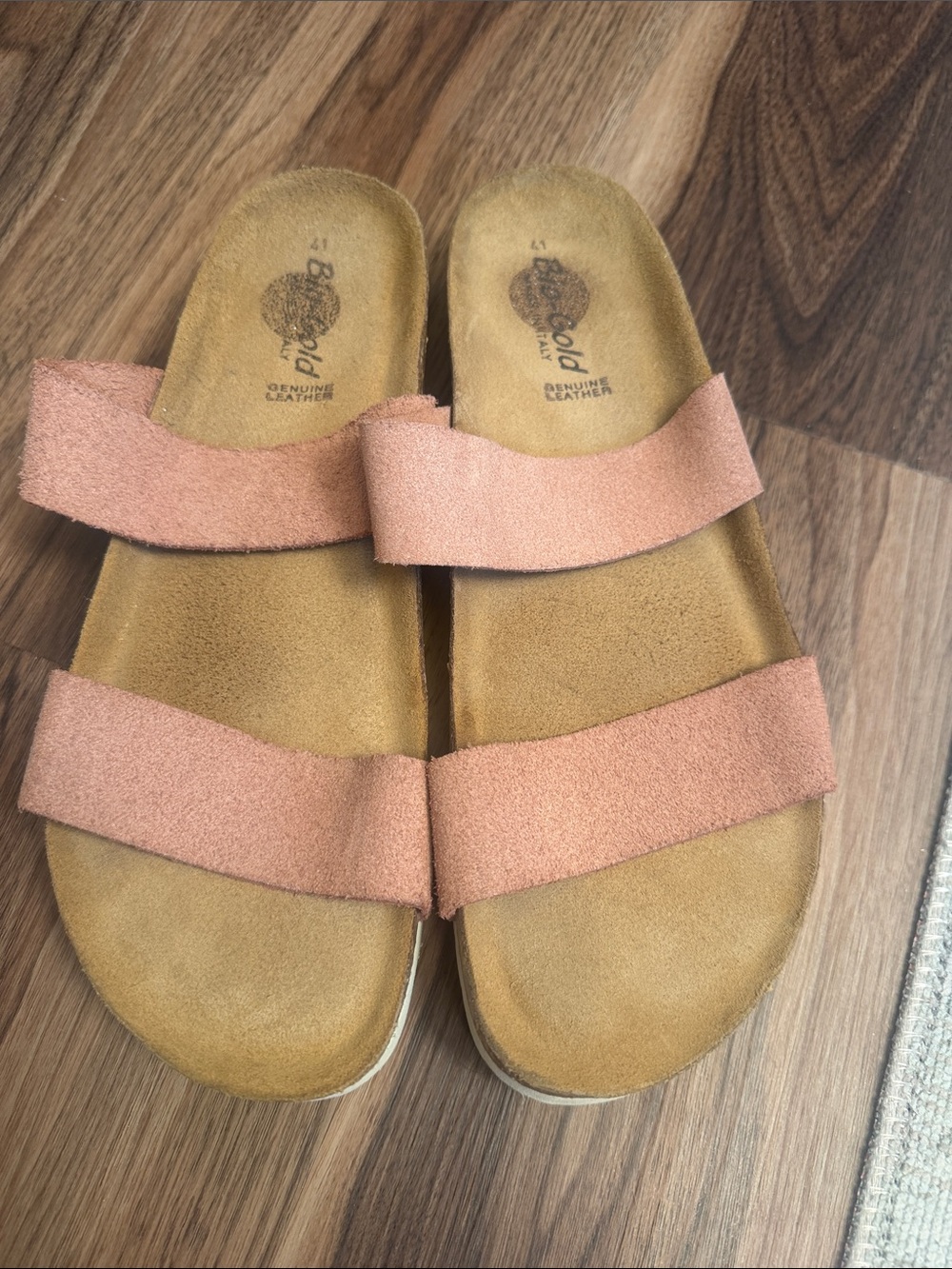 Birken-style Women’s Double Strap Sandals in Blush Pink
